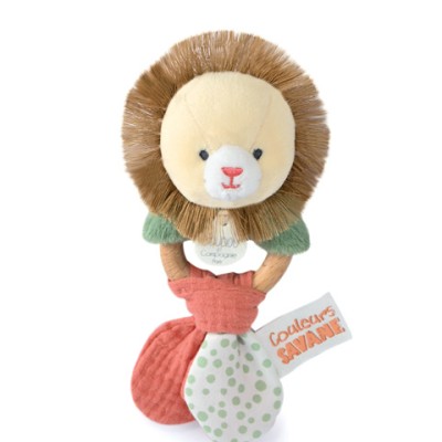 Hochet bébé lion - 15 cm