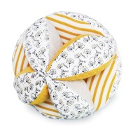 Balle d'éveil bébé avec Hochet - Pollen l'abeille en coton BIO - 15 cm - Modèle aléatoire