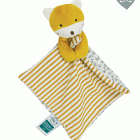 Doudou bébé renard en coton BIO - 20 cm - modèle aléatoire