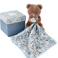 Doudou Ours Marron avec mouchoir - BOH'AIME